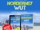 IPad und Buch mit Cover Norderney Wut vor einem ostfriesischen Strandkorb